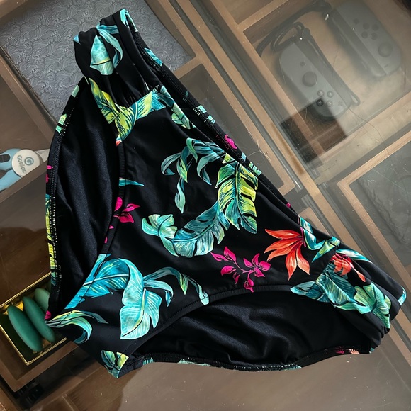 Seafolly Jungle Out There Ruched Side Retro Bikini Bottom - Picture 3 of 5